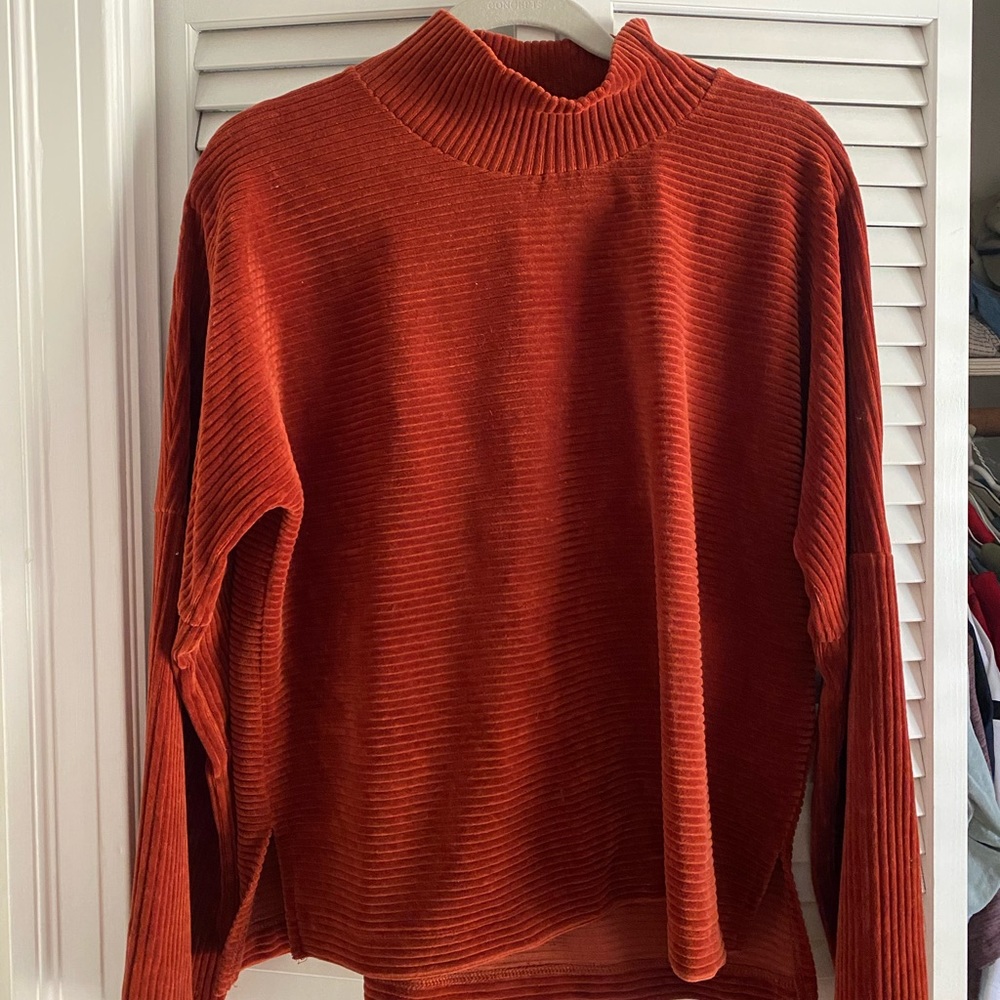 Madewell Texture & Thread corduroy turtleneck sweater